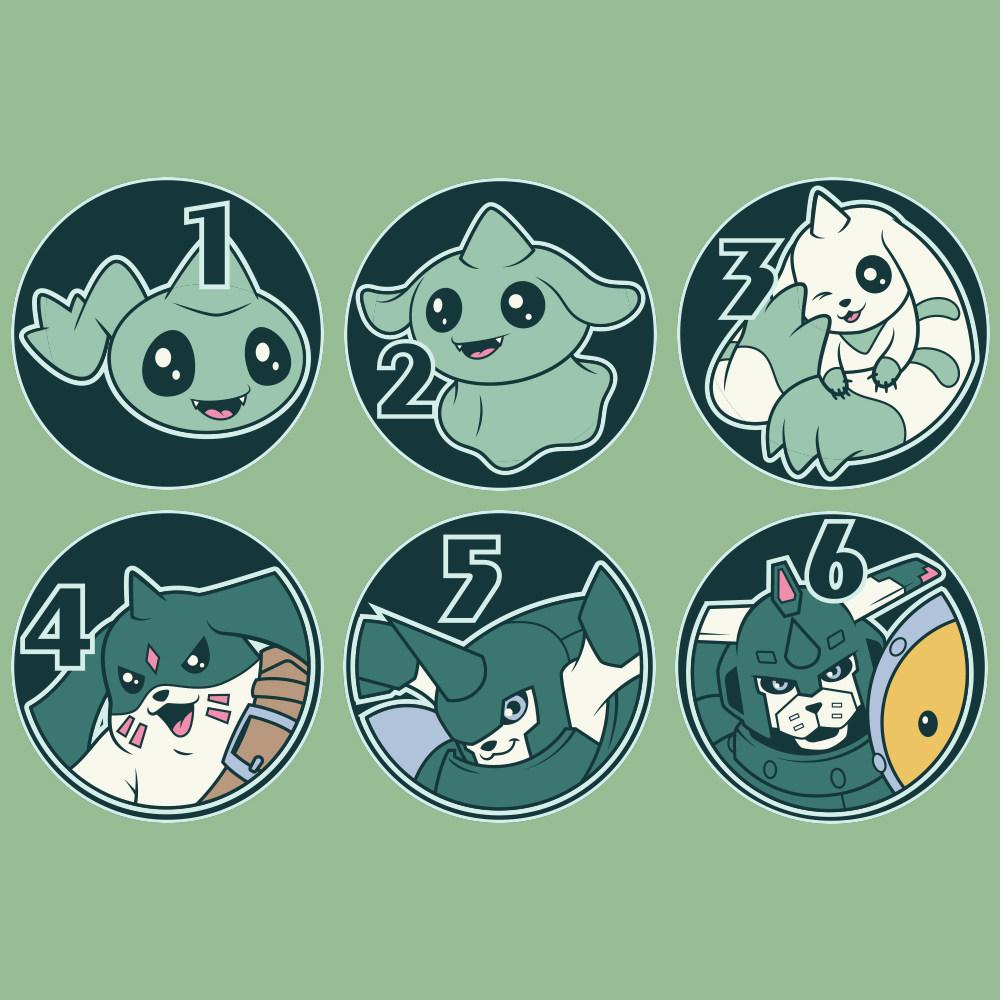 Digimon Terriermon Theme DTCG Fan Board Game Card Metal Dice Anime Terriermon 22mm Trading Card Game Token Dice Toy