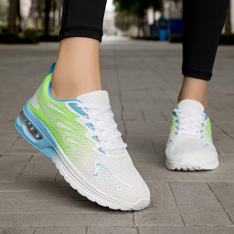 Women's Shoes Mesh Breathable Sports Shoes Casual Shoes Single Shoes Lightweight Air Cushion Running Shoes Soft-soled Travel Shoes