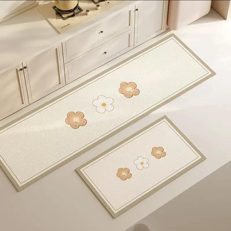 Pvc Kitchen Mat Waterproof Leather Carpet Oil-proof Non-slip Rug Long Home Decoration Floor Mats