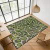 Retro Green Carpet Abstract Living Room Decoration Soft Rugs Bedroom Anti-slip Washable Customizable Dining Room Floor Mat Study