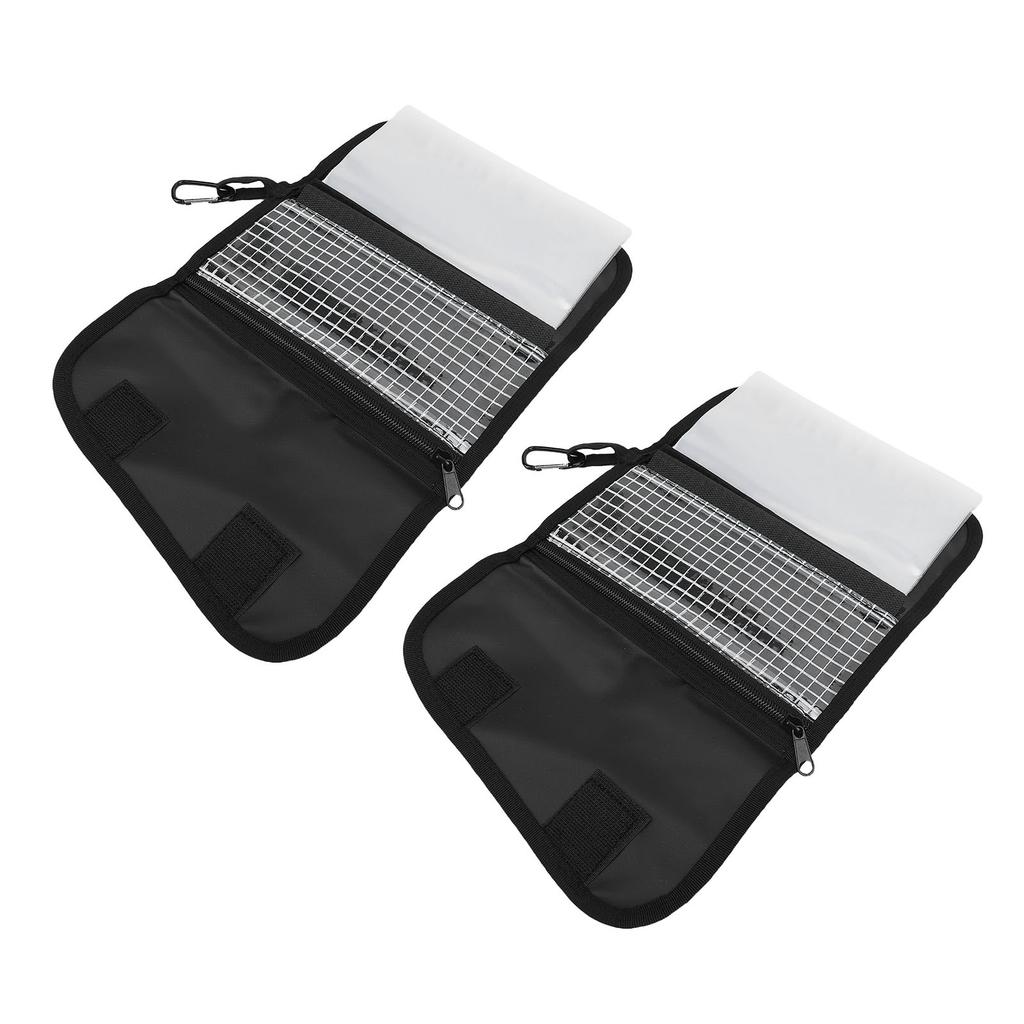 2PCS Soft Lure Storage Bag PVC Water Proof Removable Soft Bait Binder Fishing Tackle Organizer Case for Outdoor Fishing
