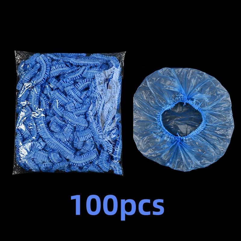 300/100 Stück Strapazierfähige Elastische Hochwertige Einweg-Duschhauben - Transparentes Plastik
