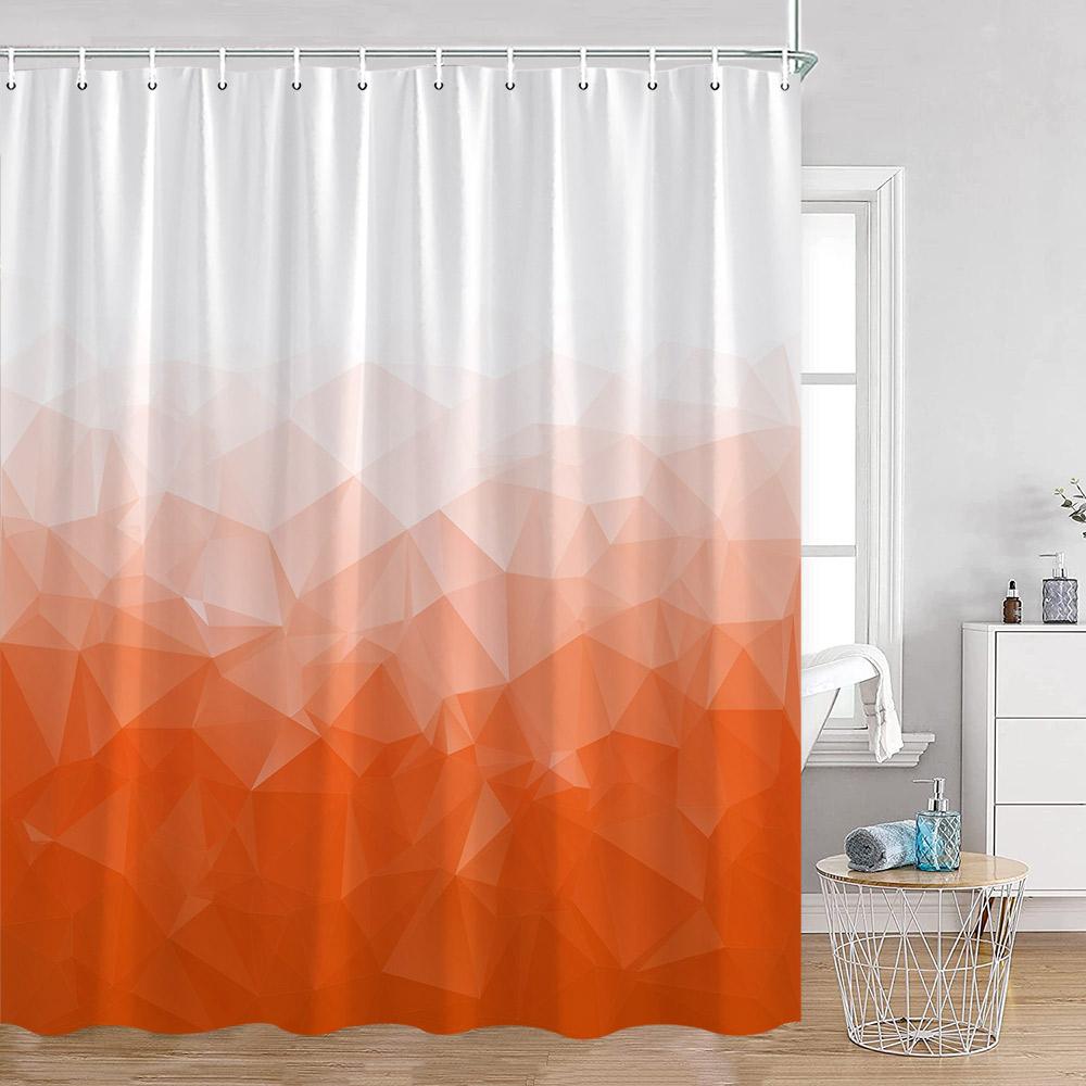 Abstract Geometric Shower Curtain Gradient Colorful Pattern Fashion Bathroom Decorations Modern Polyester Fabric Bath Curtains