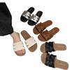 Flat Bottom Woven Hollow One-word Drag Women's Outer Wear New Summer Skirt Soft Bottom Beach Roman Cool Slippers