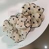 Beige Fashionable Large Hair Tie: Temperamental Yarn Ball Head Accessory for Women
