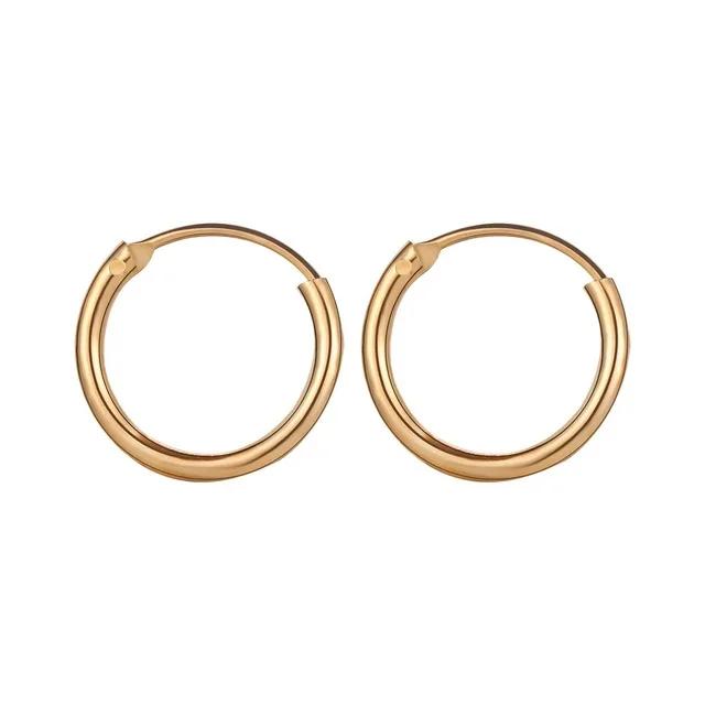 Stainless Steel Fashion Gold Color Geometric Square Hoop Earrings For Women Huggie Punk Hip-Hop Metal Round Circle Party Jewelry