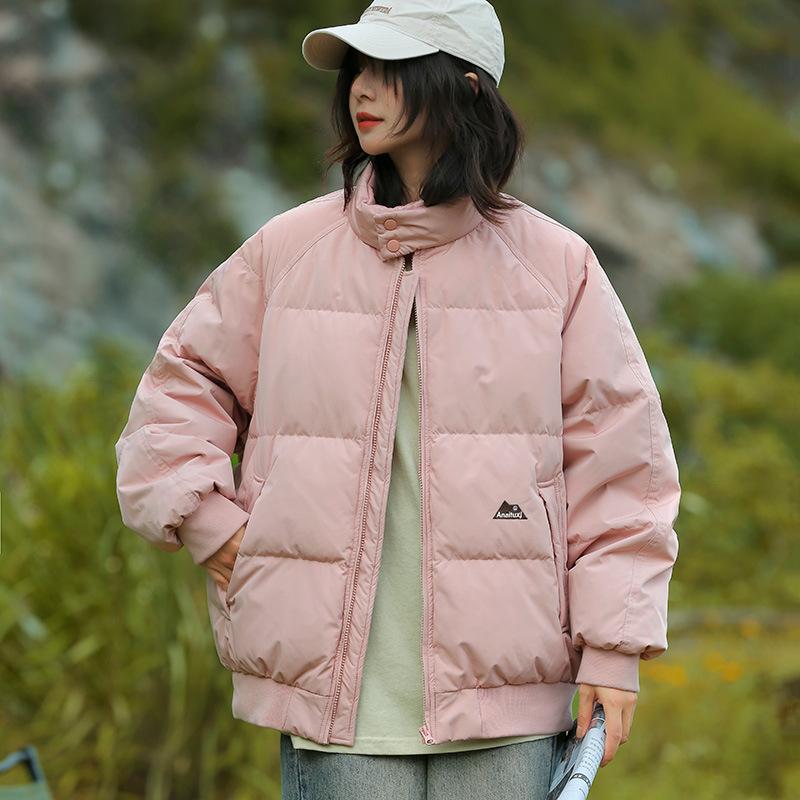 New Stand-up Collar Down Cotton Jacket for Women's Winter Thickened Warm Cotton Jacket for All-match Korean Loose Cotton Jacket