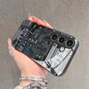 Mechanical creative pattern glass phone case suitable for Samsung Galaxy S26 S25 S24 S23 S22 S20 FE Ultra Plus anti drop