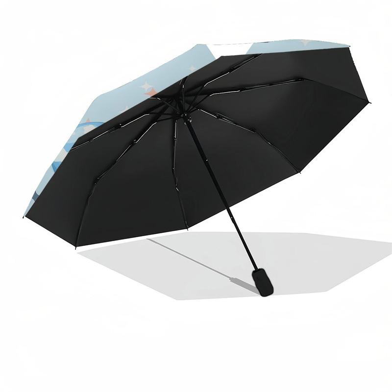 1pc Baby Elephant Balloon Stars Cute Cartoon Umbrella with Plastic Handle,Suitable for All Seasons UmbrellaPT492