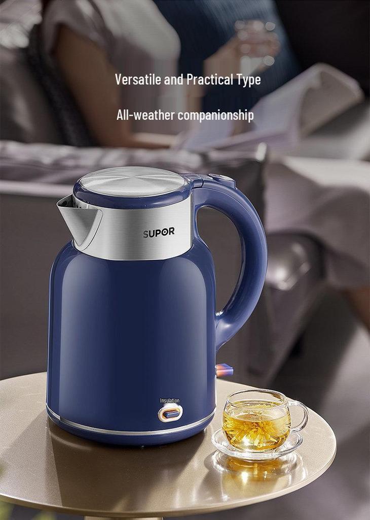 Supor 2L Smart Electric Kettle with 316L Stainless Steel, Large Capacity, Constant Temperature, Keep Warm Function.