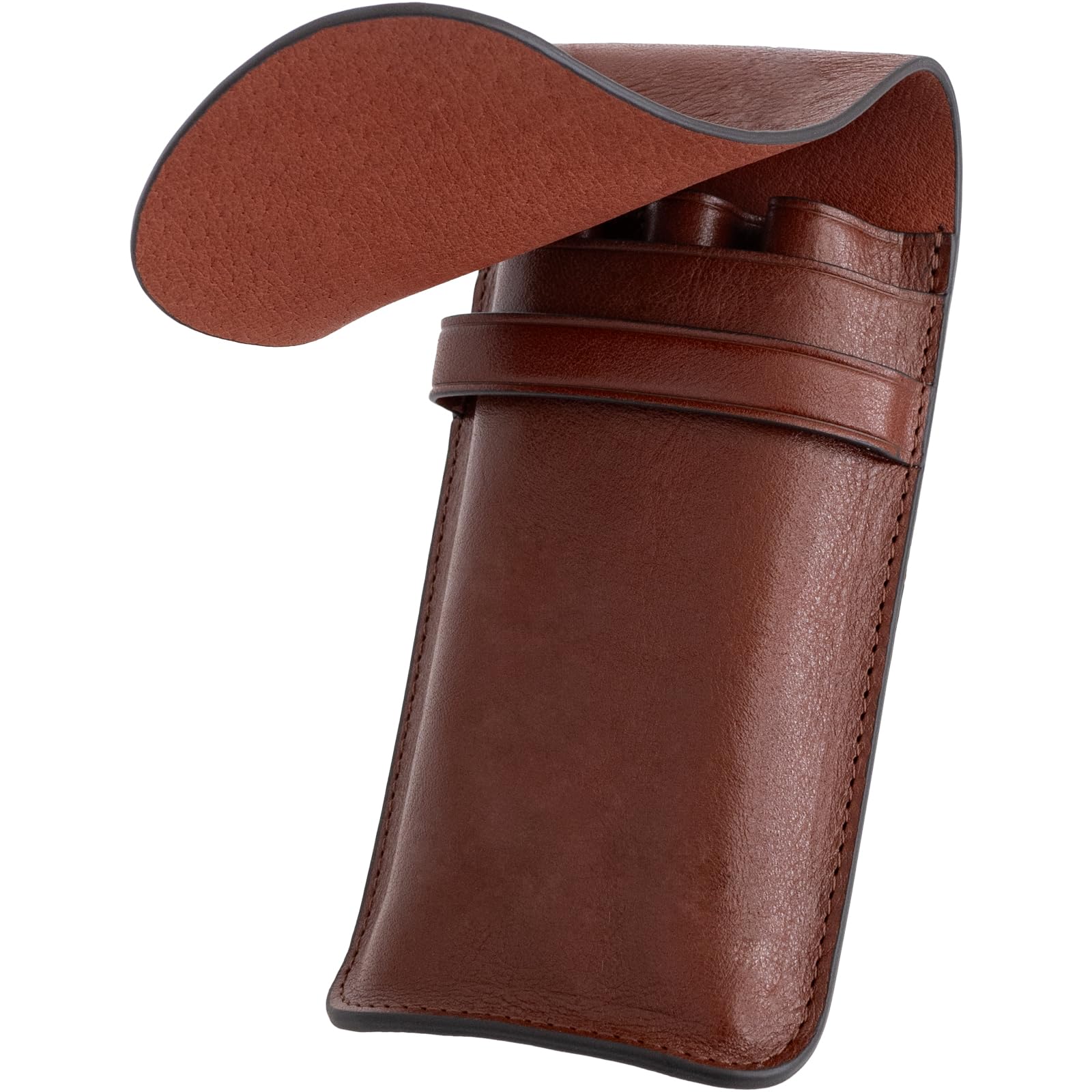 

Dom Teporna Genuine Leather Pen Case for 3 Fountain Simple and Italian Leather Compact Pencil Dark Pens Pens, Stylish, Case/Pen Holder, Stationery,