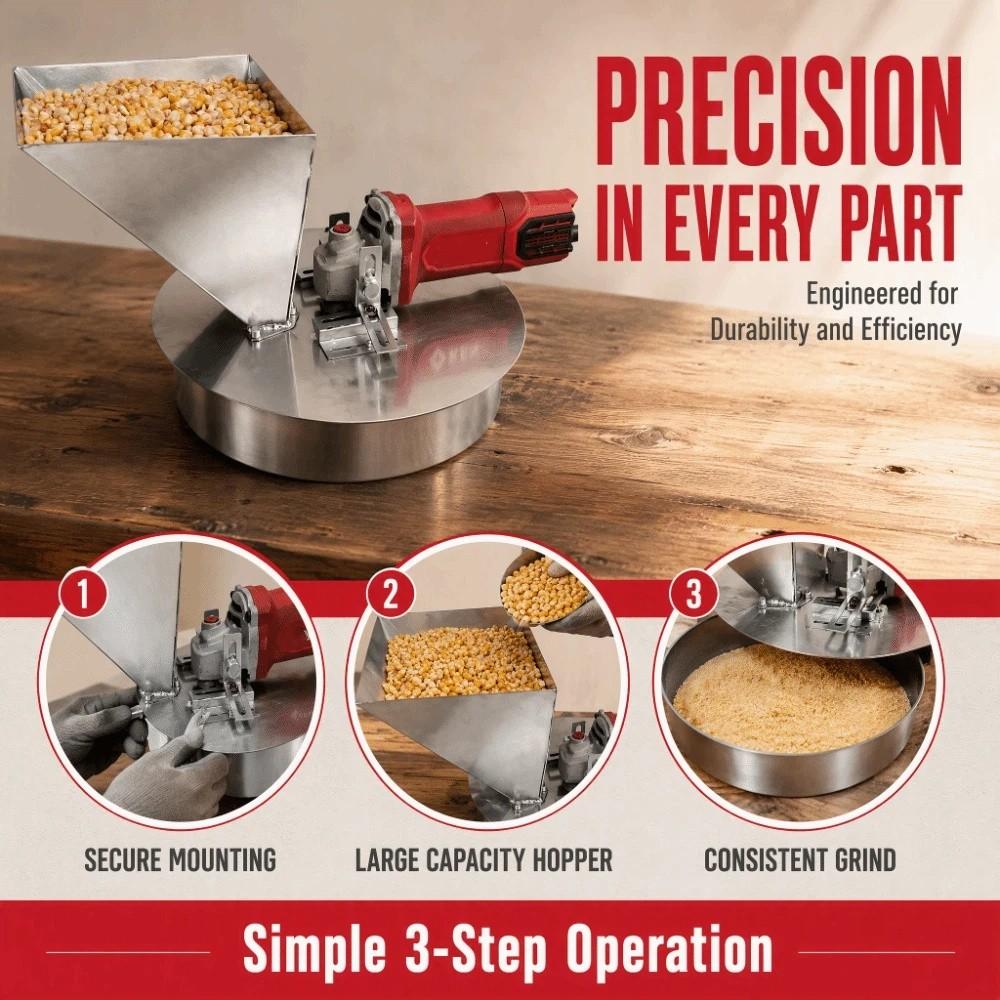 Stainless Steel Feed Grinder Modified Base Grain Grinder Grinder Base Corn Grinder  Household Use