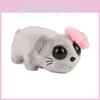 Cute Cartoon Sad Hamster Music Plush Toy Stuffed Animal Soft Short Plush Gray Pink 15cm