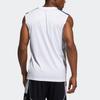 adidas Basketballtrikots Herren Weiß Moderat Gerader Schnitt GT3019