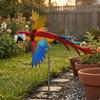 Garden Windmill Ornament MultiFinned Metal Pole Rotating Rotator Stake Decoration Colorful