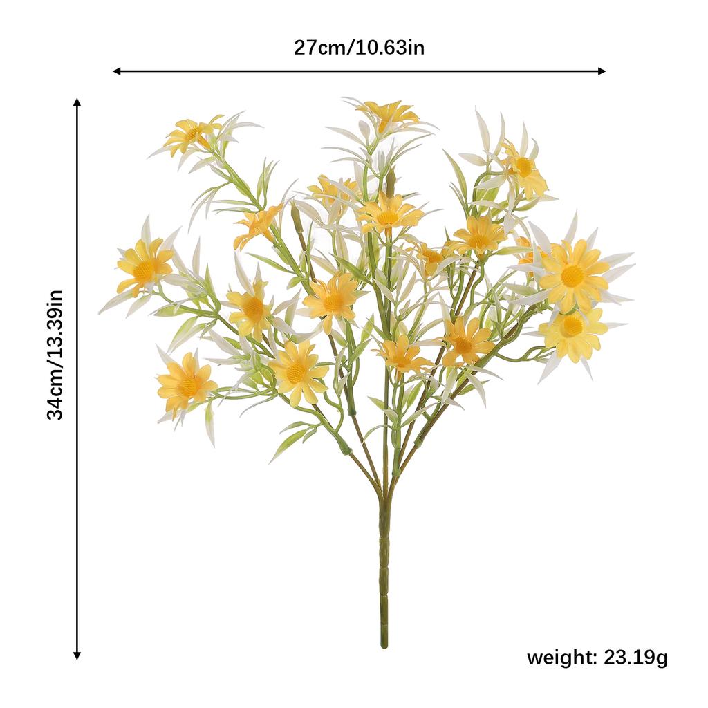 1Pcs Daisy Artificial Flowers Bouquet Fake Flowers for Home Decor Garden Wedding Decoration Outdoor Flower Arrangement Accessory