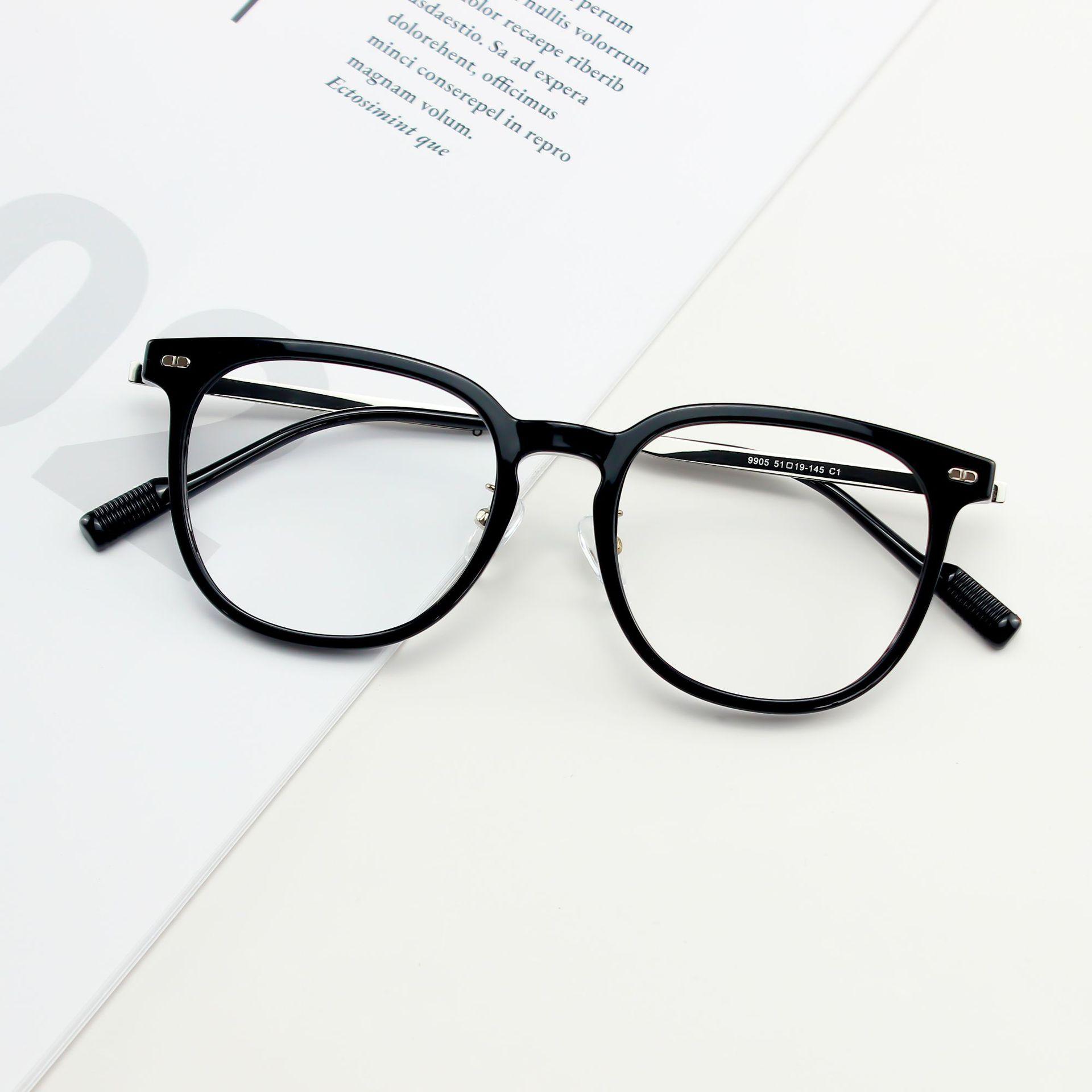 TR90 Lightweight Glasses Frame Internet Celebrity Artistic Retro Anti Blue Light Eyewear Danyang