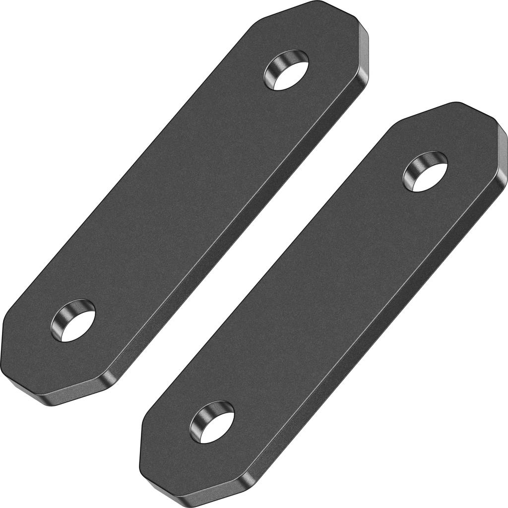 Kaedear Motorcycle Universal Stainless 2mm Universal Custom Brackets X 2 X 20 X Brackets, Steel, Thick, Fit, 2-Pack, (KDR-YX-S6-2M6) (M6 Holes/60