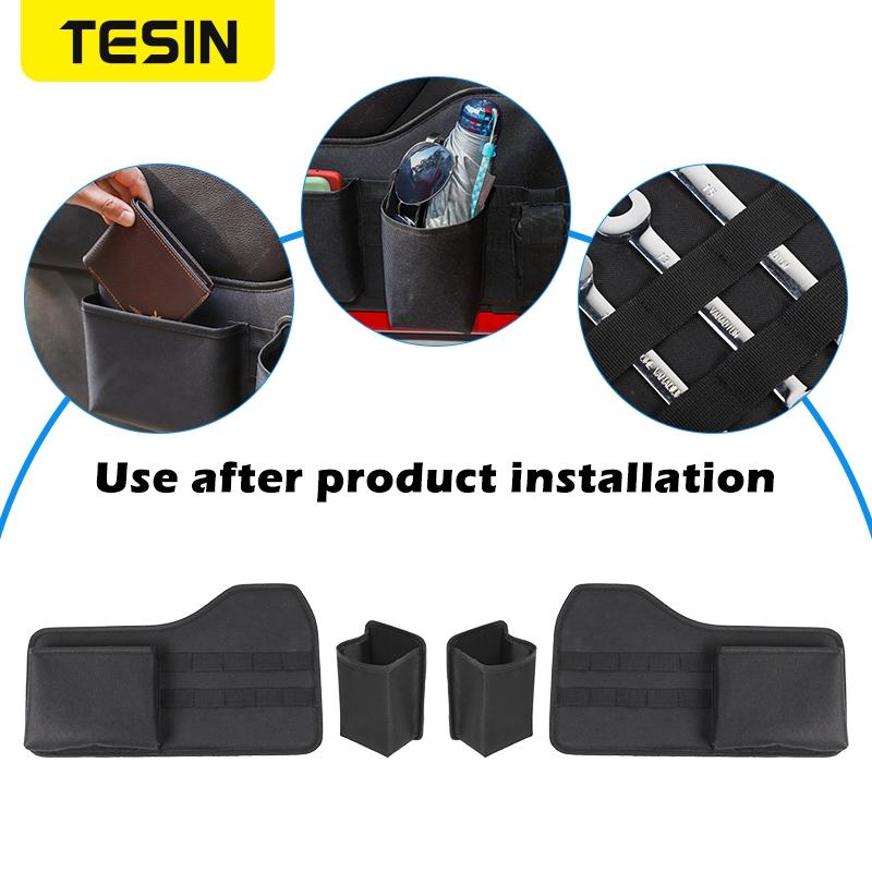 TESIN Organizator de sac de depozitare pentru ușa din față a mașinii pentru Jeep Wrangler TJ JK JL JT pentru Suzuki Jimny pentru interiorul Jeep Renegade