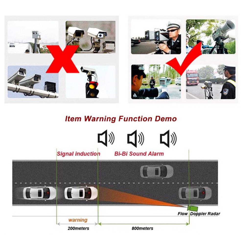 Car 360 Degree 16 Band GPS Speed Police Radar Detector Laser Voice Alert