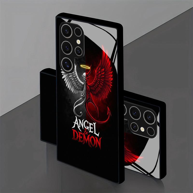 כיסוי טלפון עם דוגמה דו-ממדית עבור Samsung S26 S25 S24 S23 S22 S21 S20 A56 A36 A16 כיסוי מגן מזכוכית מחוסמת