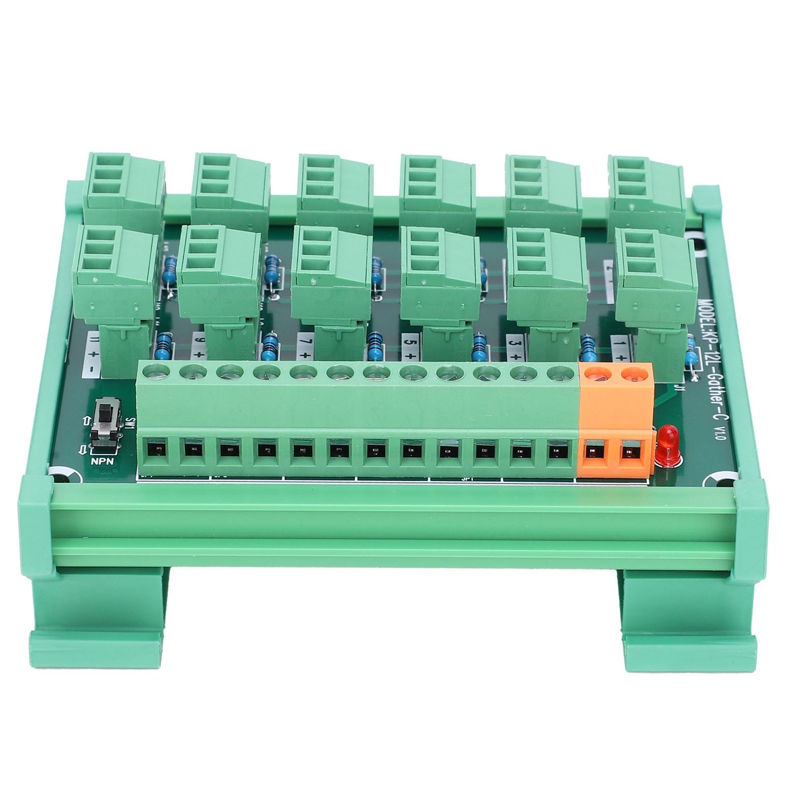 

Terminal Block 3Wire 12Channel Capture Card DIN Rail Switch Control NPN PNP KP12LGtherC