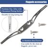Complete Weatherproof Flagpole Pulley Maintenance System Accessories Set For 2-2.6inch Poles 50ft Cord Metal Fasteners