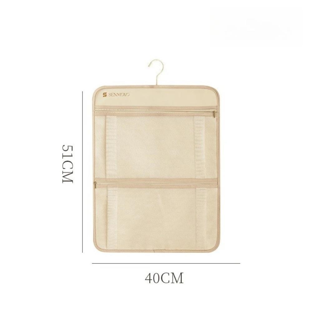 

1pc Hanging Clothes Organizer Bag Multi-Pocket Underwear Socks Storage for Home/Dormitory Wardrobe Durable Space-Saving Design