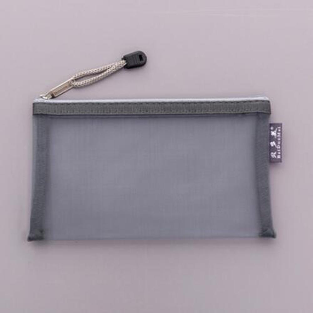 Fashion Newest Simple Transparent Mesh Pencil Case Office Student Pencil Cases School Supplies Pen Box Colorfulwaterproof Girls