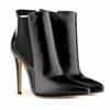 Damen Stiefeletten Winter Warm Zip Spitzschuh Schuhe 11CM High Heels Damenstiefel Kurze Botas Damen Elegante Schuhe Große Größe