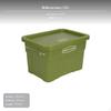 22L Utility Storage Box, Stackable Plastic Organizer, Desktop & Outdoor