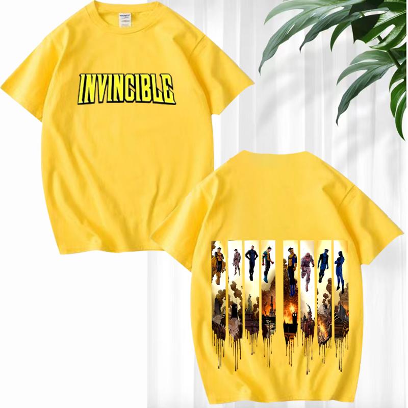 Hot sale The Invincible war Comic Art Classic T Shirt men ’s women Oversized 100% Cotton short sleeve Summer print Unisex tops