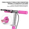 Trottinette Enfant - FOXSPORT - Pliable - 2 Roues Clignotantes -Guidon Ajustable de 3 Niveaux - Frein à Main - Charge 100 kg - Rouge