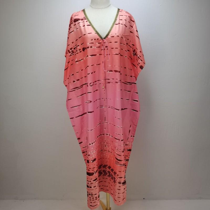 Womens Lightweight Beach Cover Up Dress Loose Kimono Swimwear Overdress Vacation Poolside Sun Protection
