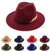 Simple Fashion Formal Occasion Couples Woolen Hats Large Brimmed Jazz Hats Autumn And Winter Fashion British Vintage Top Hat