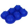 6-Grid Ice Ball Maker Reusable Silicone Ice Ball Mold Tray for Home Kitchen Bar UseDark Blue