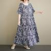 Short Sleeve Plus Size Vintage Floral New In Dresses for Women Casual Loose Long Summer Dress