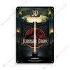 Classic Movie Poster Jurassic Park Metal Sign Retro Poster Vintage Metal Plaque Rusty Metal Sign Club Bar Cafe Industrial Decor