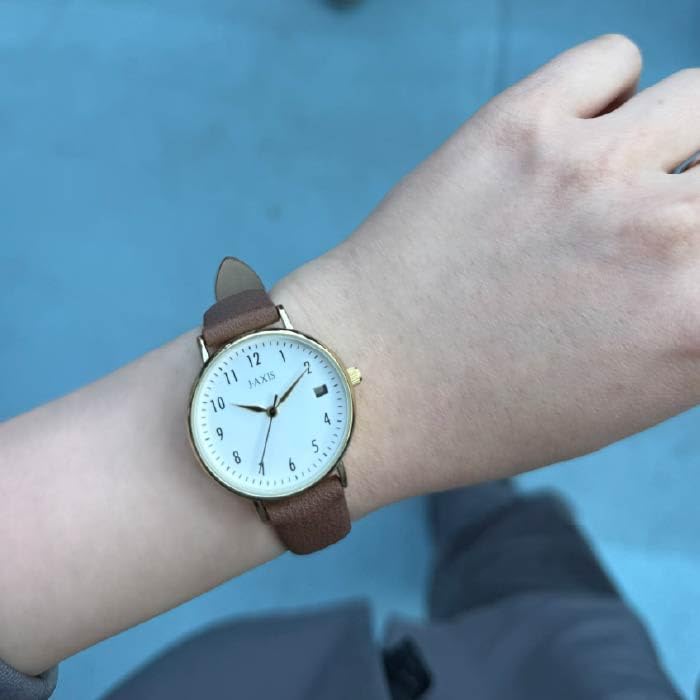 Daily Watch with Date Easy To Job Navy J-AXIS Display, Simple, Basic, Read, Business, Hunting, Student, Unisex, (CF3B0029)