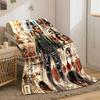 Battle scenes, dramatic confrontations, and a central cloaked character. for all seasons blanket lunch break throw gift