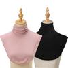 2/Pcs Solid Color Modal High Nack Fake Collar Soft False Collar For Women Solid Color Elastic Jersey Detachable Collar