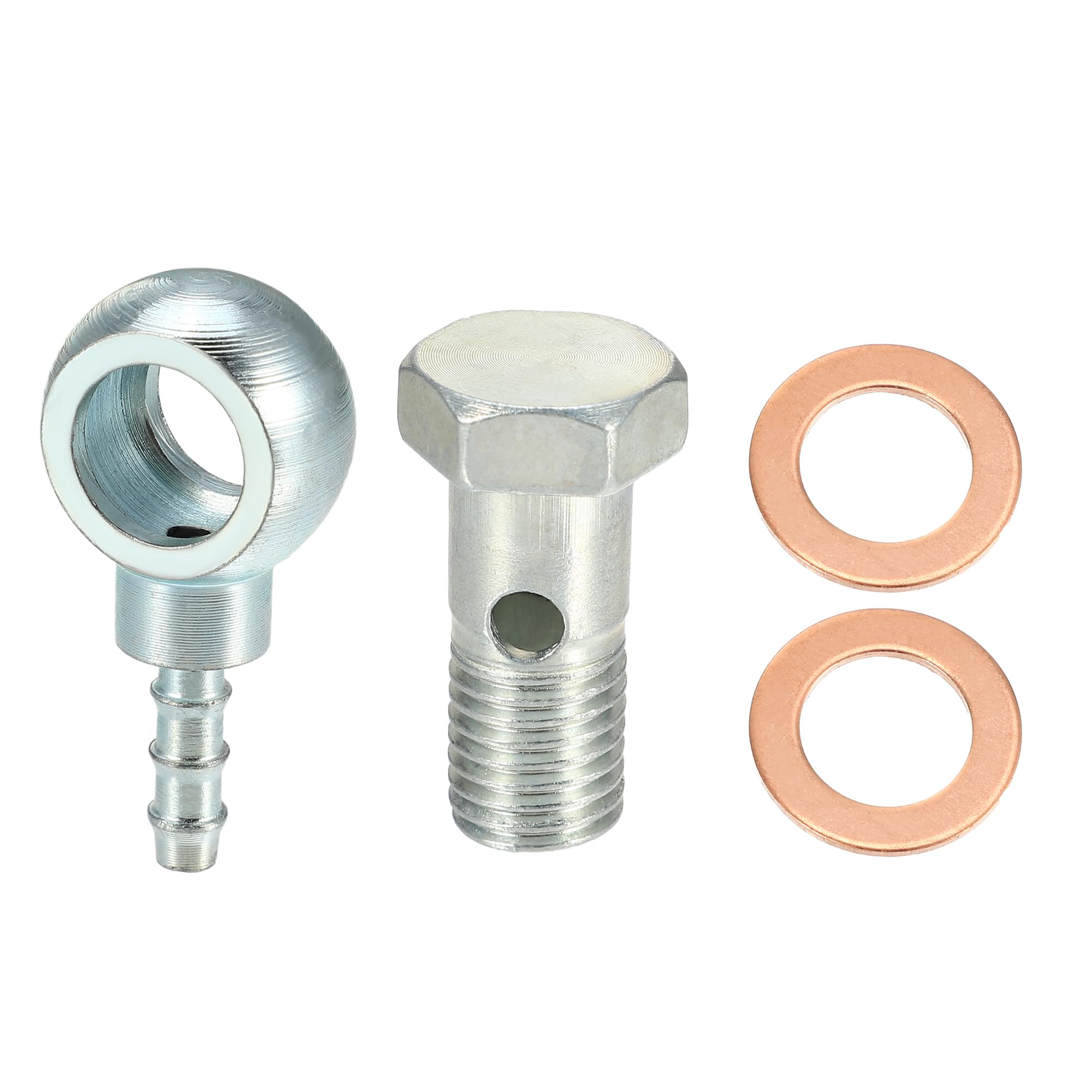 

ACROPIX 4 Pcs Banjo Hose Barb Bolt Fittings Universal Banjo Fittings Fuel Line with
