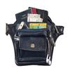 NOORA BLUE LEATHER Stylish Waist Bag Elegant Style Travel Pouch Passport Holder with Adjustable Strap