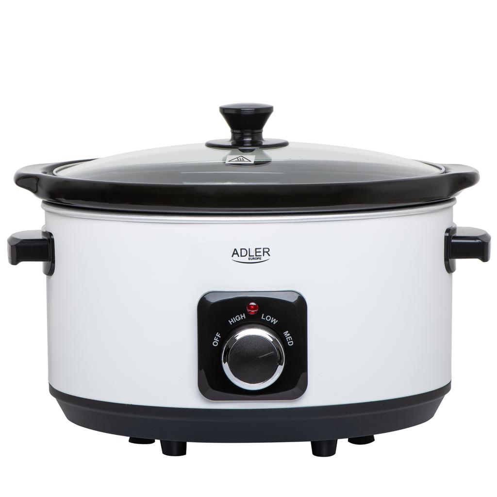 Adler Ad 6413R Slow Cooker, 5.8L, White Adler