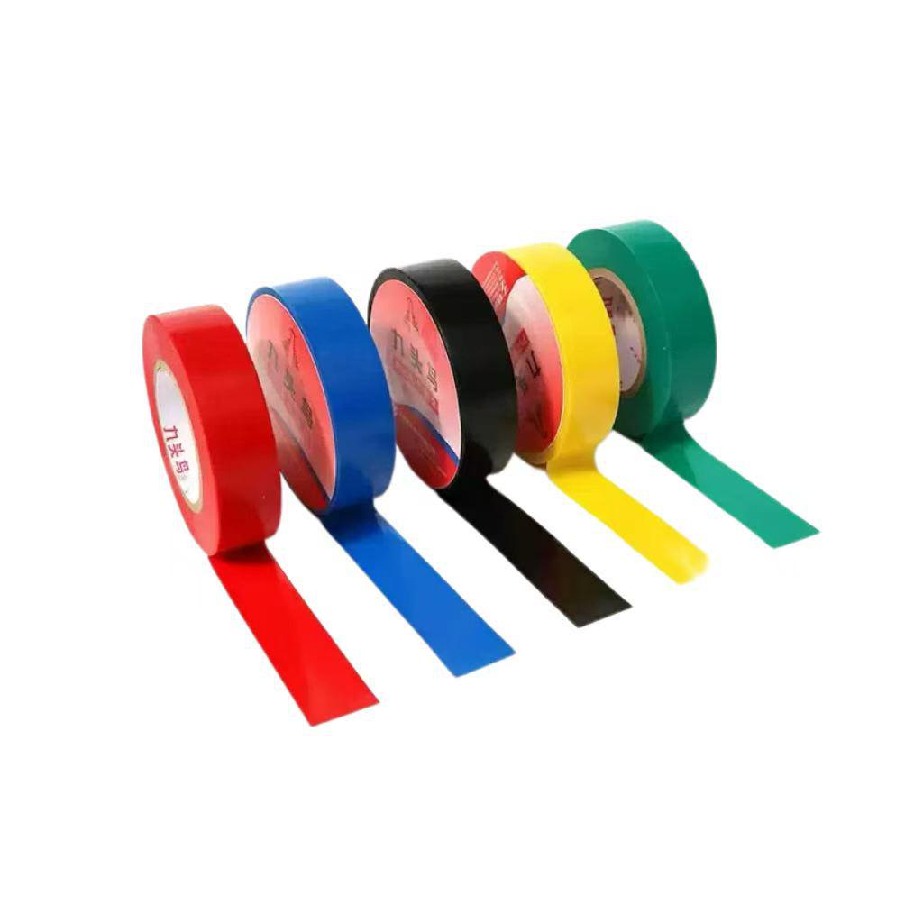 Nine-Headed Bird Electrician's Insulating Tape, 10m PVC, Temperature Resistant up to 80°C, Voltage Resistant up to 600V, Mixed Colors.