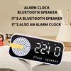 Music Box Mini Sleep SoundBox HD Mirror Clock Speaker with TF Card FM Radio Alarm Clock Disaplay Portable Bluetooth Speaker