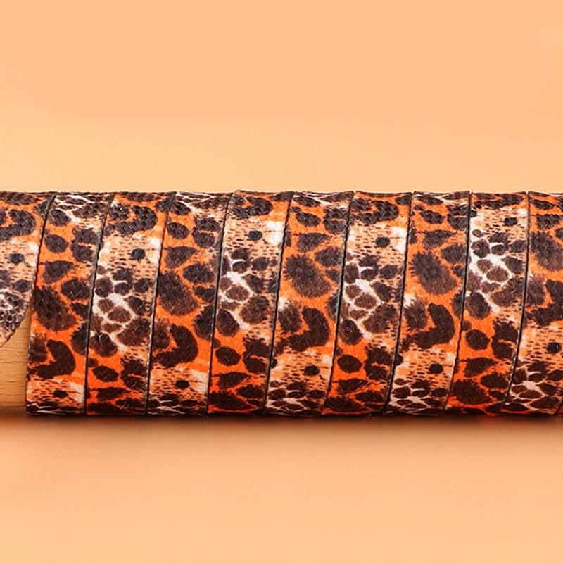 Leopard Prints Shoe Laces Polyester Shoe Laces 120cm Long Flat Shoelaces for Adults Kids Trainers Sneakers Running Shoes