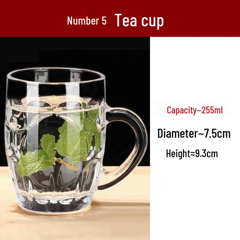 Термостойкие стеклянные кружки Shengye с ручкой (2-Pack)