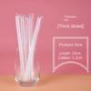 100Pcs Disposable Plastic Straws Juice Drinks Milk Tea Bubble Tea Drinking Wide Independent Packaging Drinking Straw