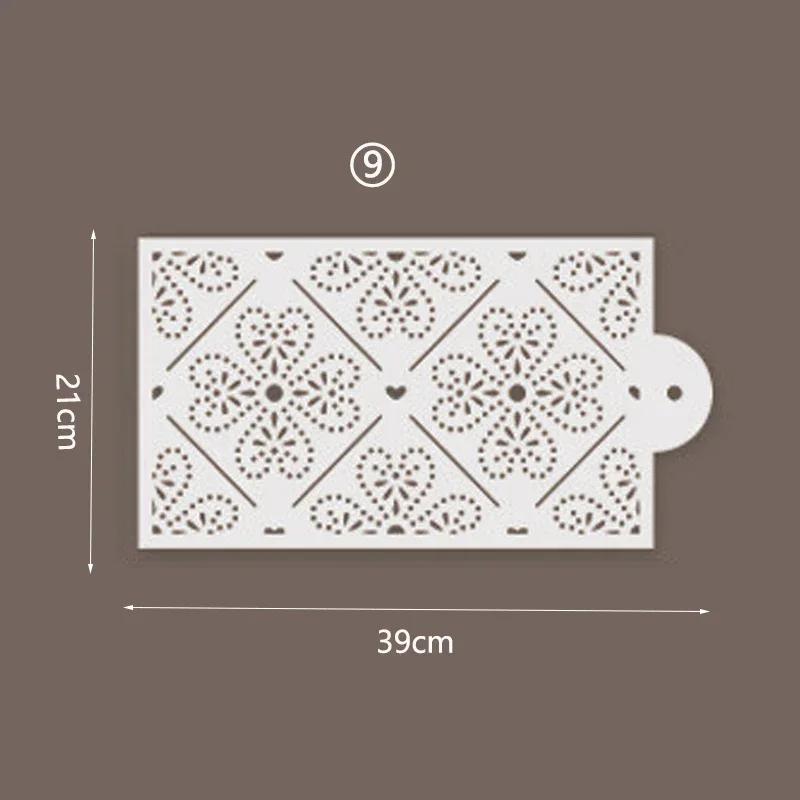 

New Fondant Stencils Lace Flower Spike Sugar Sieve Mold Cake Stamp Embossing Mold Wedding Cake Stencil Edge Decor Baking Tools